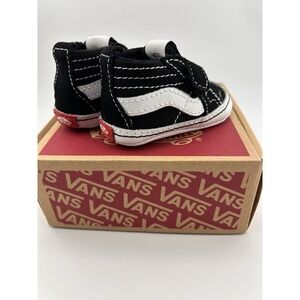 Vans Sk8 Hi Crib Size 1 Infant Black True White